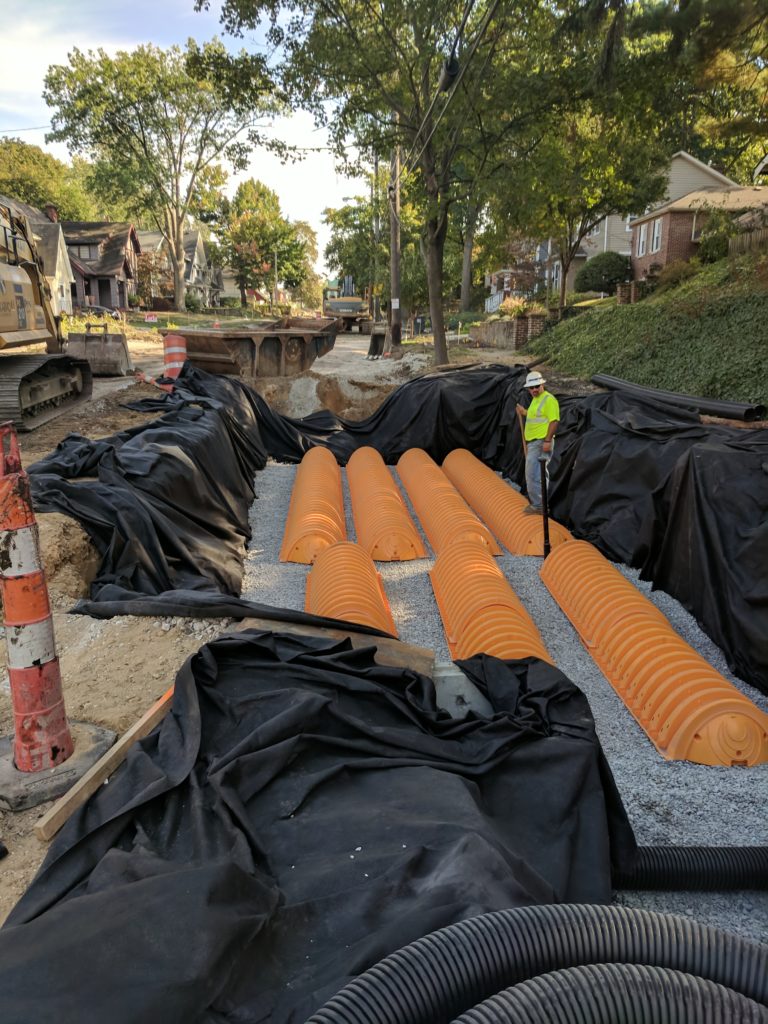 underground storage with infiltration 