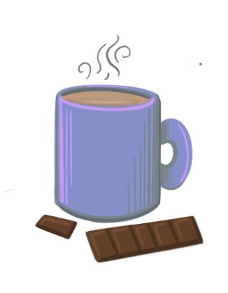 coffee mug and chocolate 