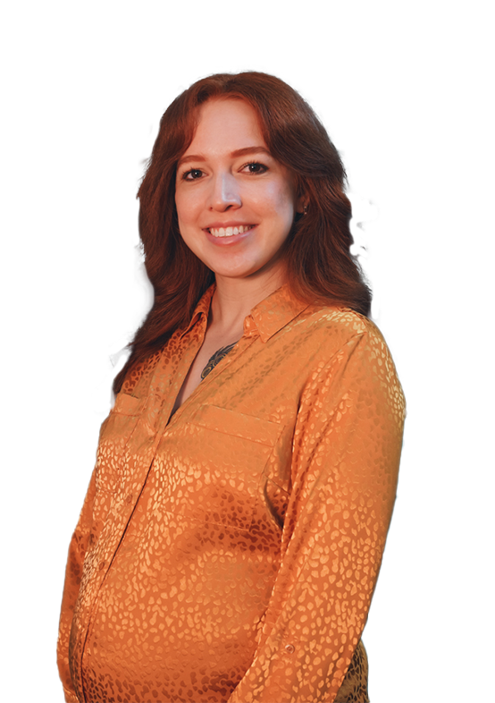 Carmen for internal CX Award next to text carmen portrait