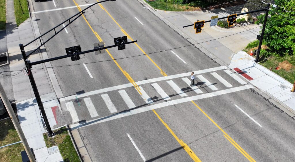 Person using a cross walk