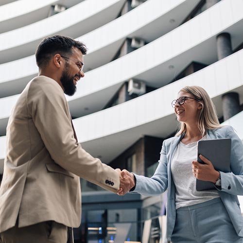 two people shaking hands