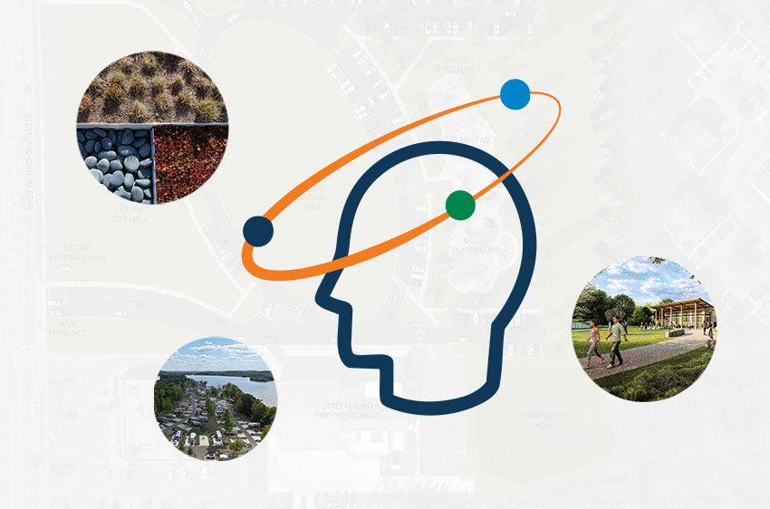 icon of person with concepts swirling around their head.